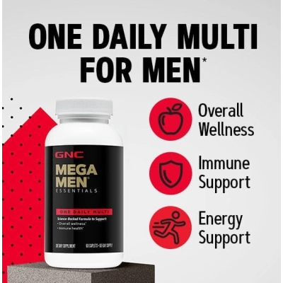 Multivitamínico Mega Men Essentials One Daily, 60 Cápsulas, GNC 