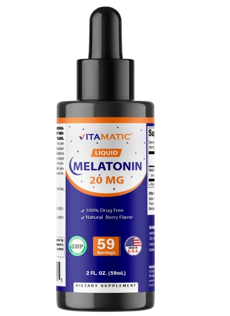 Melatonina 20mg, Sabor Goji Berry, 59Ml, Vitamatic