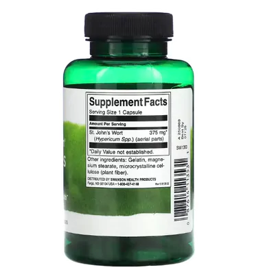 St. John's Wort, Erva de São João, 375mg, 120 cápsulas, Swanson