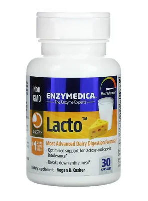 Lacto, Fórmula Avançada de Digestão de Laticínios, 30 Cápsulas, Enzymedica