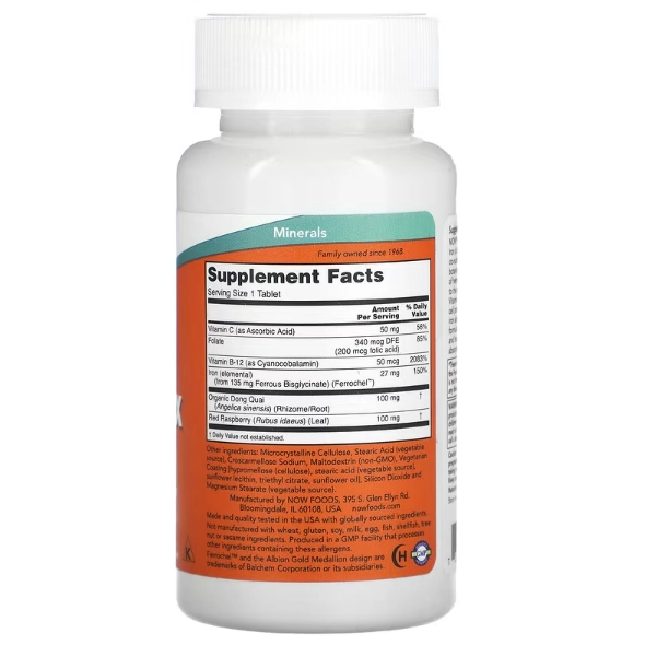 Iron Complex, Ferro, 27mg, 100 Comprimidos, Now