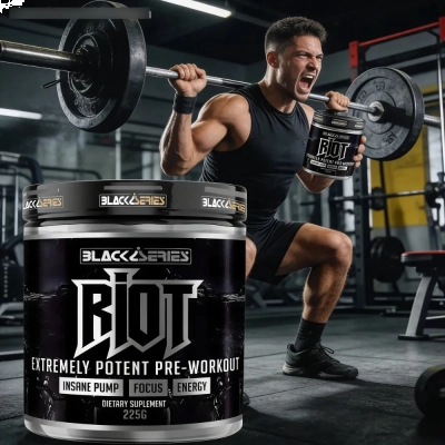 Pré Treino Riot, 225g, Black Series 