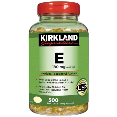 Vitamina E  400UI, 500 Cápsulas, Kirkland Signature