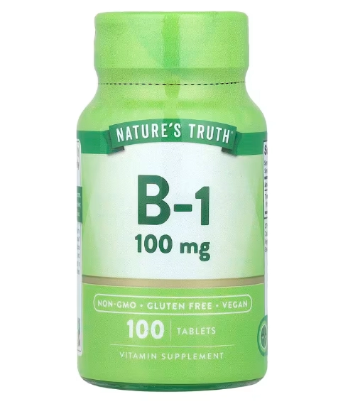 Vitamina B-1, 100mg, 100 comprimidos, Nature's Truth
