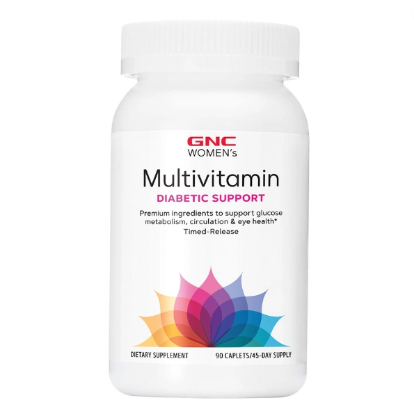 Multivitamínico, Suporte Diabético Feminino, 90 Cápsulas, GNC