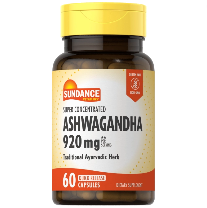 Ashwagandha, Super Concentrado, 920mg, 60 Cápsulas, Sundance