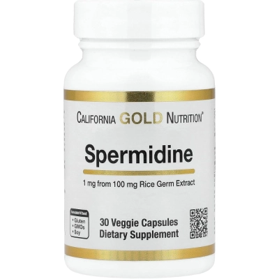 Spermidine 1mg (Rice Germ Extract), 30 Cápsulas, California Gold Nutrition
