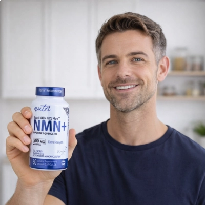 Boost Nad+ 40% More** NMN+ Piperine I Quercetin, 500Mg, 60 Cápsulas, Nutri