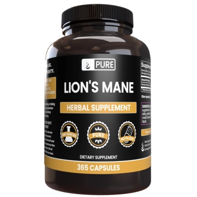 Lion's Mane, Juba de Leão Puro, 365 Cápsulas, Pure