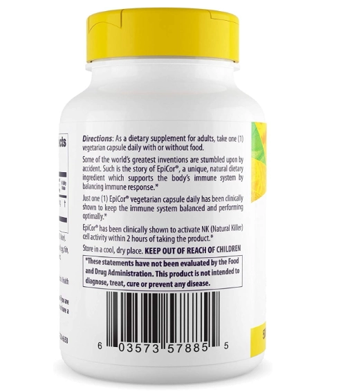 EpiCor, Proteção Imunológica 500mg, 60 Cápsulas, Healthy Origins