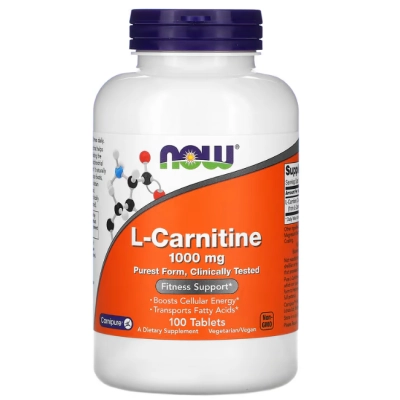 L-Carnitina 1000mg, 100 Comprimidos, Now