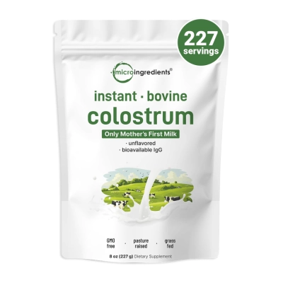 Colostro Bovino em Pó Instantâneo, 227g, Micro Ingredients