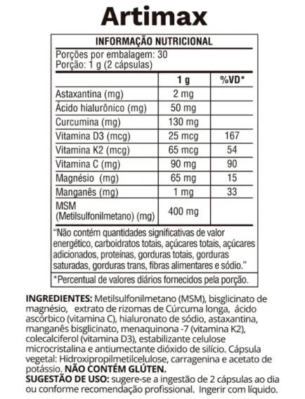 Artimax 500mg, 60 Cápsulas, Ocean Drop