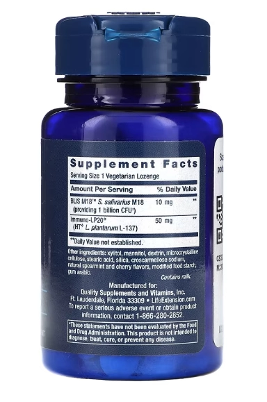 FLORASSIST Probiótico, Higiene Oral, 30 Pastilhas, Life Extension