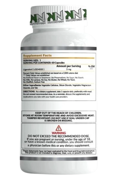 Ligandrol, 5mg, 60 Cápsulas, KN Nutrition