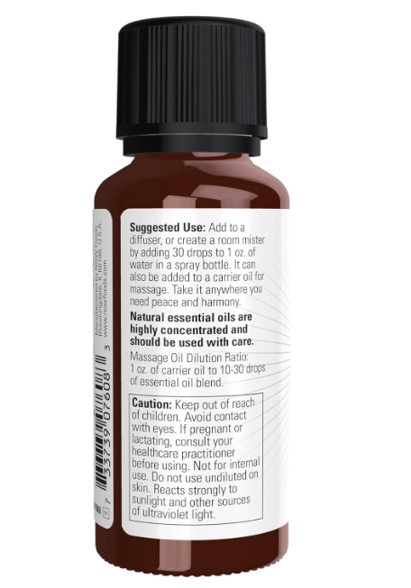 Óleos Essenciais, Aromaterapia com Fragrâncias Variadas. 30ml, Now