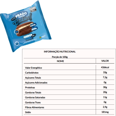 Cookie Proteico, Sabores, 3 unidades, Prado Protein