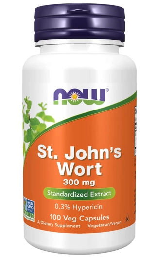 St. John's Wort, 300mg, 100 Cápsulas Vegetais, Now