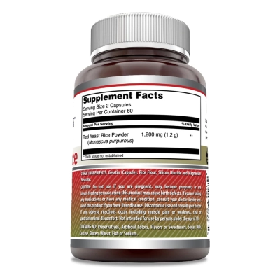 Red Yeast Rice, 1200 Mg, 120 Comprimidos, Amazing Formulas