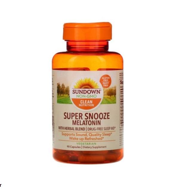 Complexo de Melatinin, 5mg, Super Snooze 90 cápsulas, Sundown