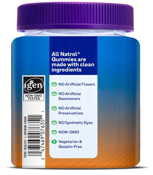 Mood+ Stress, Relax + Day Calm, Com 5-HTP, L-teanina e Erva-Cidreira, 60 Gomas, Natrol