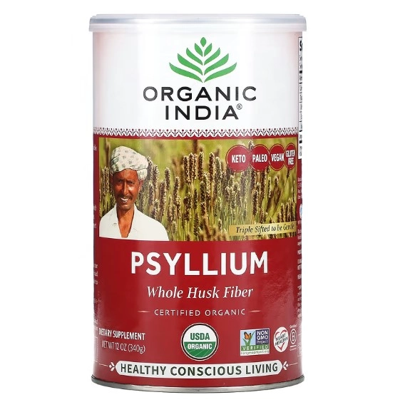 Psyllium, Fibra de Casca Inteira Orgânica, 340g, Organic India