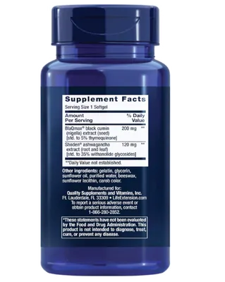 Serene Sleep, com Ashwagandha e Cominho Preto, Suporte para Sono sem Melatonina, 30 cápsulas, Life Extension