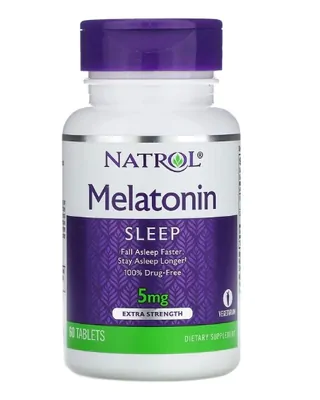Melatonina 5mg, força extra, 60 Comprimidos, Natrol