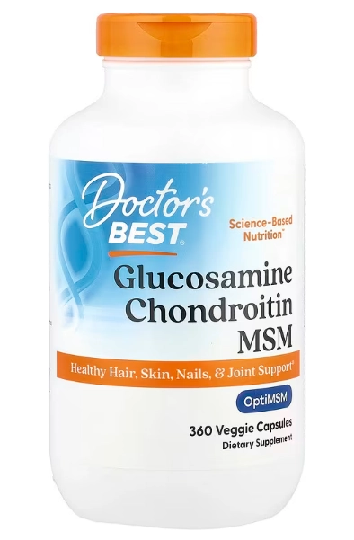 Glucosamina e Condroitina com MSM, 360 Cápsulas, Doctor's Best