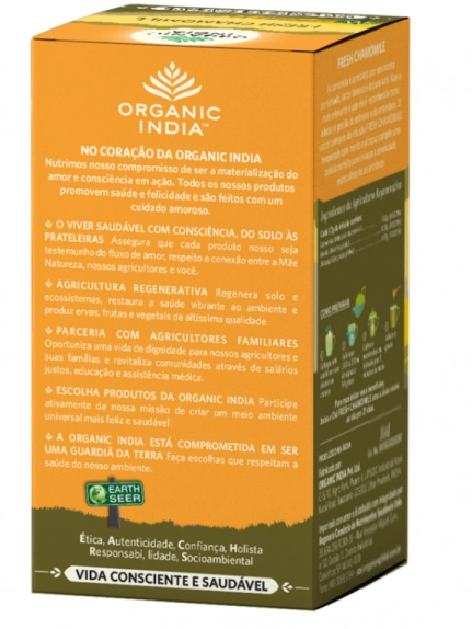 Chá Fresh Camomile, 25 Sachês, Organic India