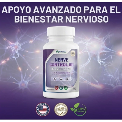 Nerve Control 911, Para o Sistema Nervoso e Calma Diária, 60 Cápsulas, Hytage Labs