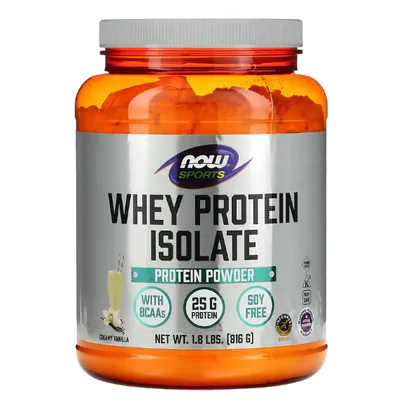 Whey Protein, Proteína  Isolada, Sabor Baunilha Cremosa, 816g, Now