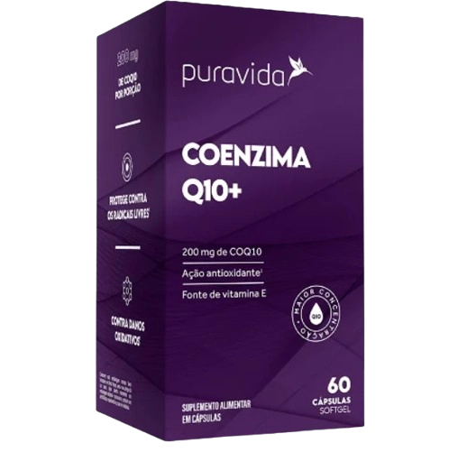 Coenzima CoQ10 200mg, 60 Cápsulas, PuraVida