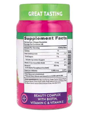 Hair, Skin & Nails (cabelo, pele e unhas), 2500mcg, 80 Gomas, Nature's Truth