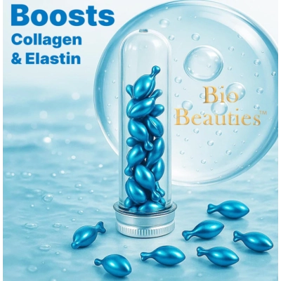 BLue Copper Peptides Serum, Sérum Facial com Peptídeos de Cobre Azul, 28 Cápsulas, Bio Beauties