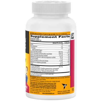 Vitamina C 1000mg, Reforço Imunológico com Vitaminas, Zinco, Selênio e Gengibre, 116  Comprimidos Mastigáveis, Airborne 