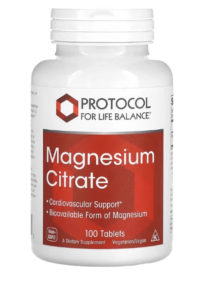 Magnésio Citrate, 100 Tablets, Protocol for Life Balance