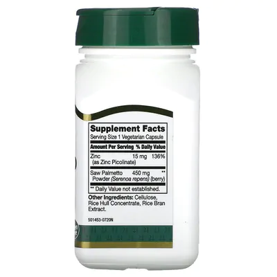 Saw Palmetto, 450Mg, 60 capsulas, 21st Century