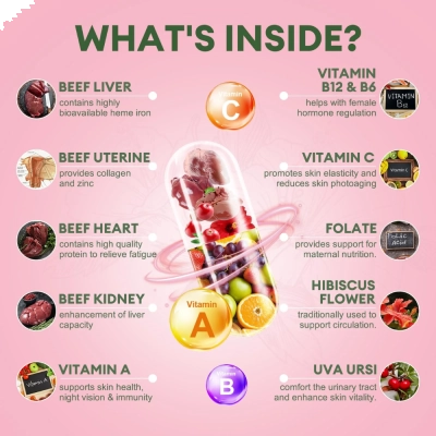 Grass-Fed Beef Organ Complex, Equilíbrio Hormonal Para Mulheres, 120 Cápsulas, Totaria Health