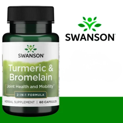 Cúrcuma e Bromelina, 60 Cápsulas, Swanson