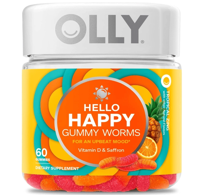 Helly Happy, Suporte ao Equilíbrio do Humor, Com Vitamina D e Açafrão, 60 Gomas, OLLY