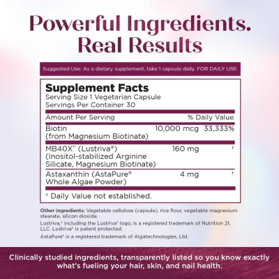 MyBiotin ProClinical MB40X, 10000mcg, 30 Cápsulas, Purity Products