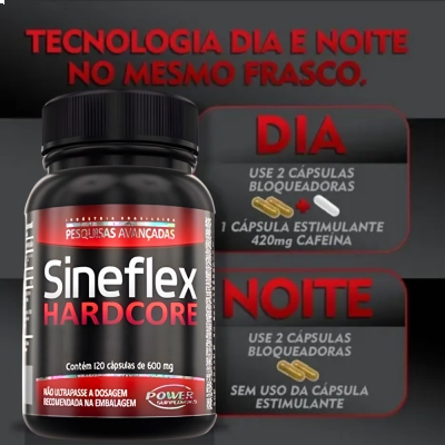 Sineflex Hardcore, 600mg, 120 Cápsulas, Power Supplements