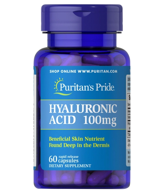 Hyaluronic Acid, Ácido Hialuronico 100mg, 60 Cápsulas, Puritan's Pride