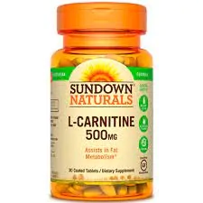 L-Carnitina 500mg, 30 comprimidos, Sundown