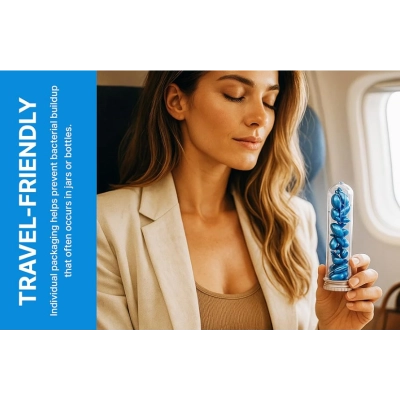 BLue Copper Peptides Serum, Sérum Facial com Peptídeos de Cobre Azul, 28 Cápsulas, Bio Beauties