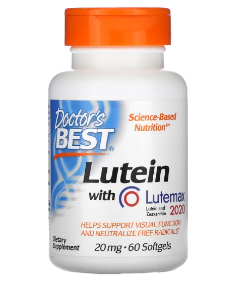 Luteína com Lutemax 2020, 20mg, 60 Softgels, Doctor's Best