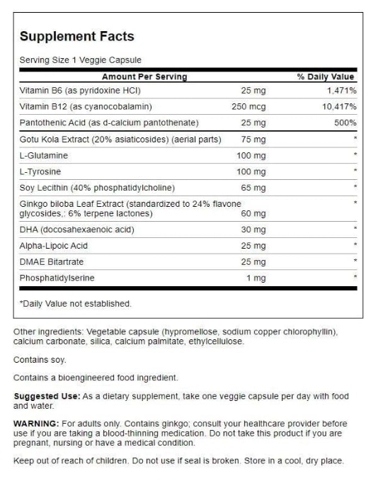 Brain Essentials, 60 Cápsulas, Swanson