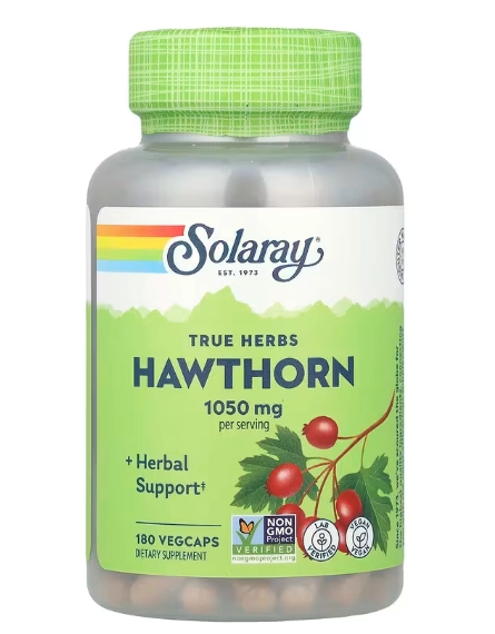 True Herbs Hawthorn, Espinheiro 1050mg, Solaray