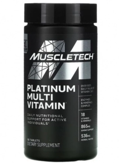 Multivitamínico Platinum, 60 Comprimidos, Muscletech